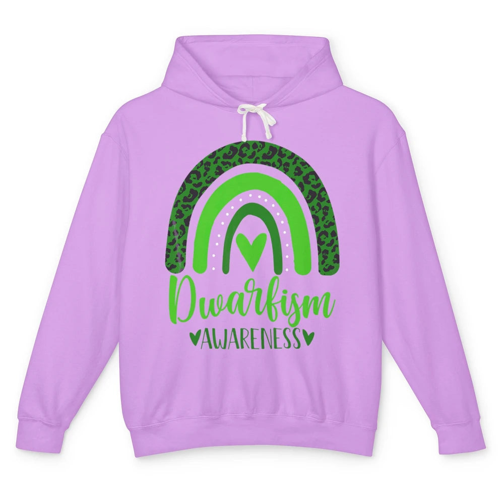 Dwarfism Awareness Month Wear Green Boho Heart Love Rainbow Unisex Lightweight Hoodie