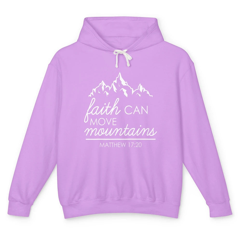 Bible Verse Jesus Christian Religion Mountains God Faith Unisex Lightweight Hoodie