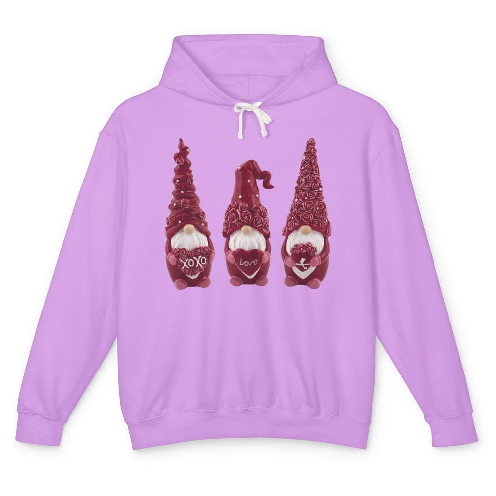 Pink Gnomes Love Valentines Loads Of Love Western Valentine Unisex Lightweight Hoodie