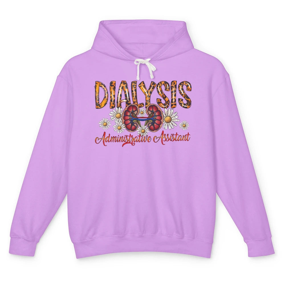 Floral Lungs Dialysis Administrative Assistant Nephrology Unisex Lightweight Hoodie