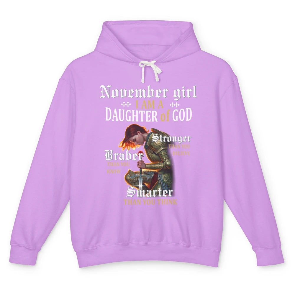 Birthday November Girl I'm A Daughter Of God Birthday Gift Unisex Lightweight Hoodie