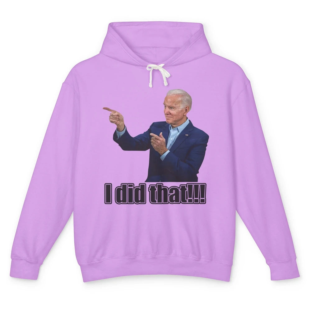 Funny Joe Biden I Did That Gas Crisis Anti Biden Liberal Unisex Lightweight Hoodie