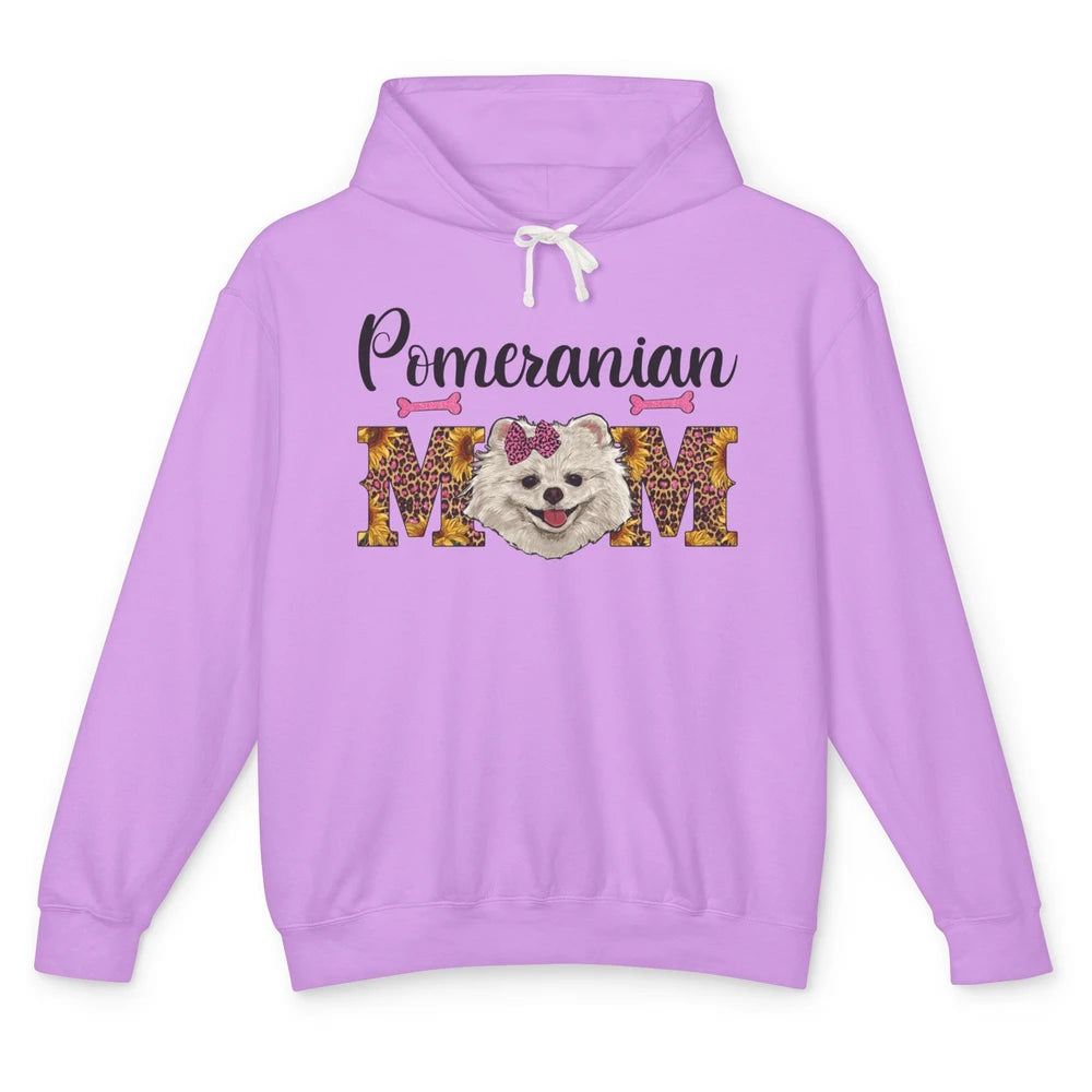 Sunflower Leopard Pomeranian Mom Western Pomeranian Dog Lady Unisex Lightweight Hoodie