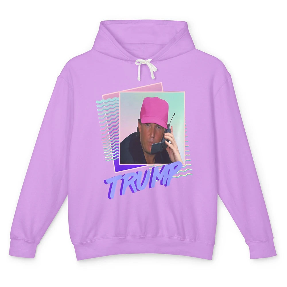 Funny Trump Pink Cap Making Phone Call Trump Lovers Unisex Lightweight Hoodie