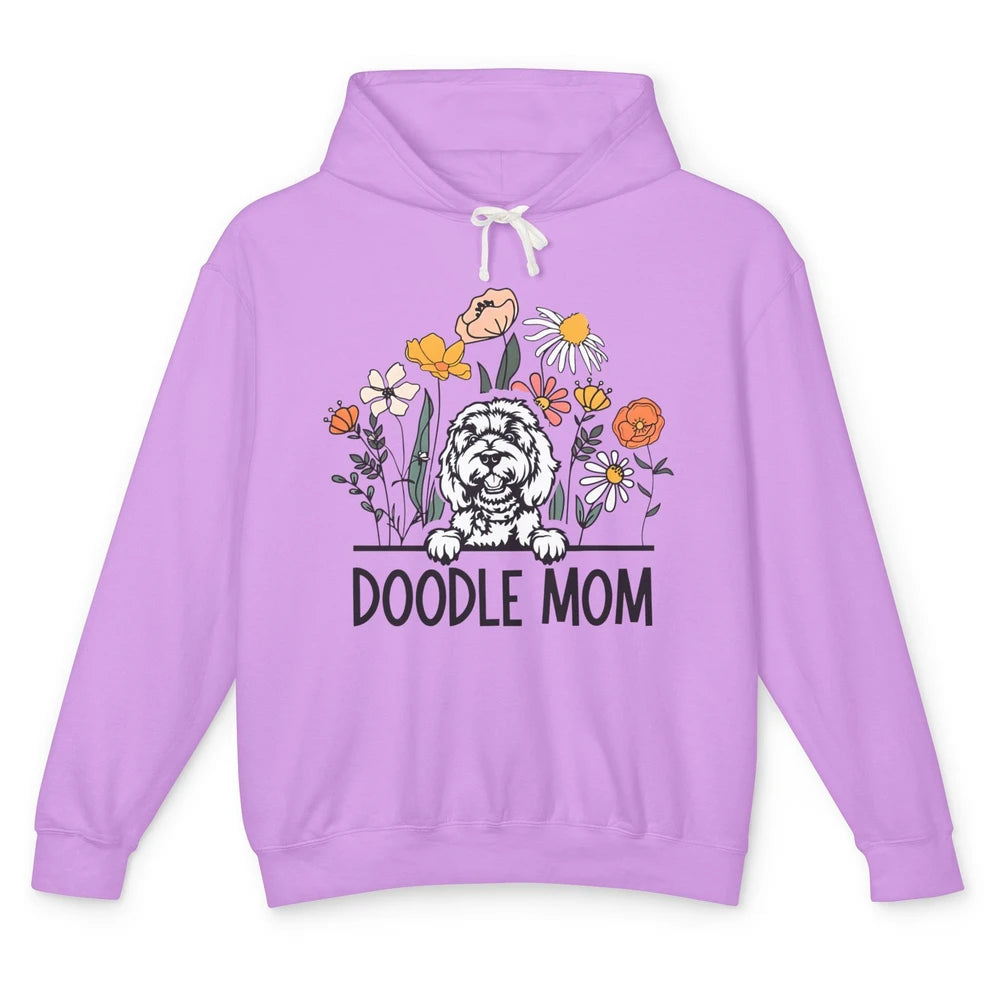 Doodle Mom Wildflowers Golden Doodle Mama Mother's Day Gift Unisex Lightweight Hoodie