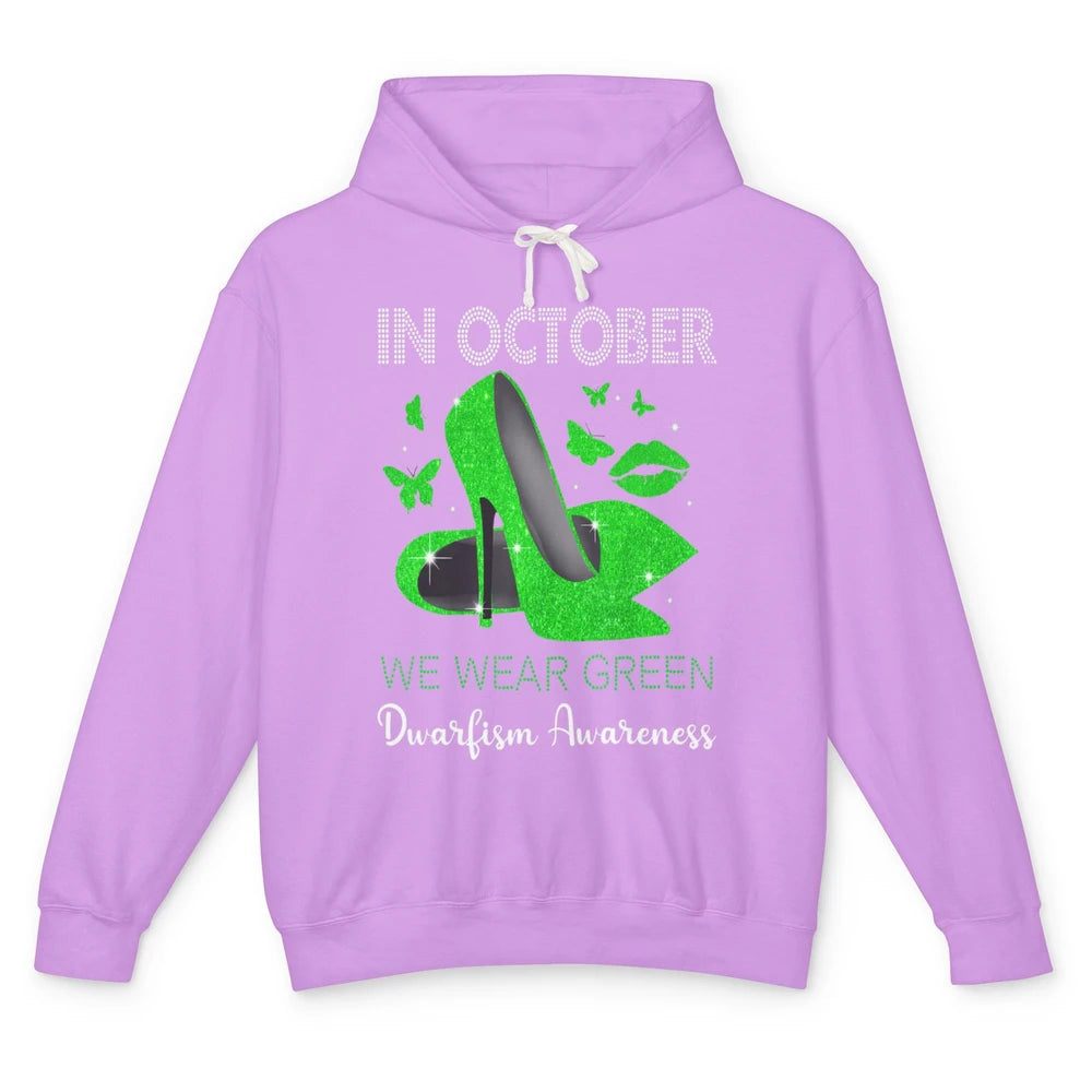 Dwarfism Warrior In October Wear Green High Heels Butterfly Unisex Lightweight Hoodie