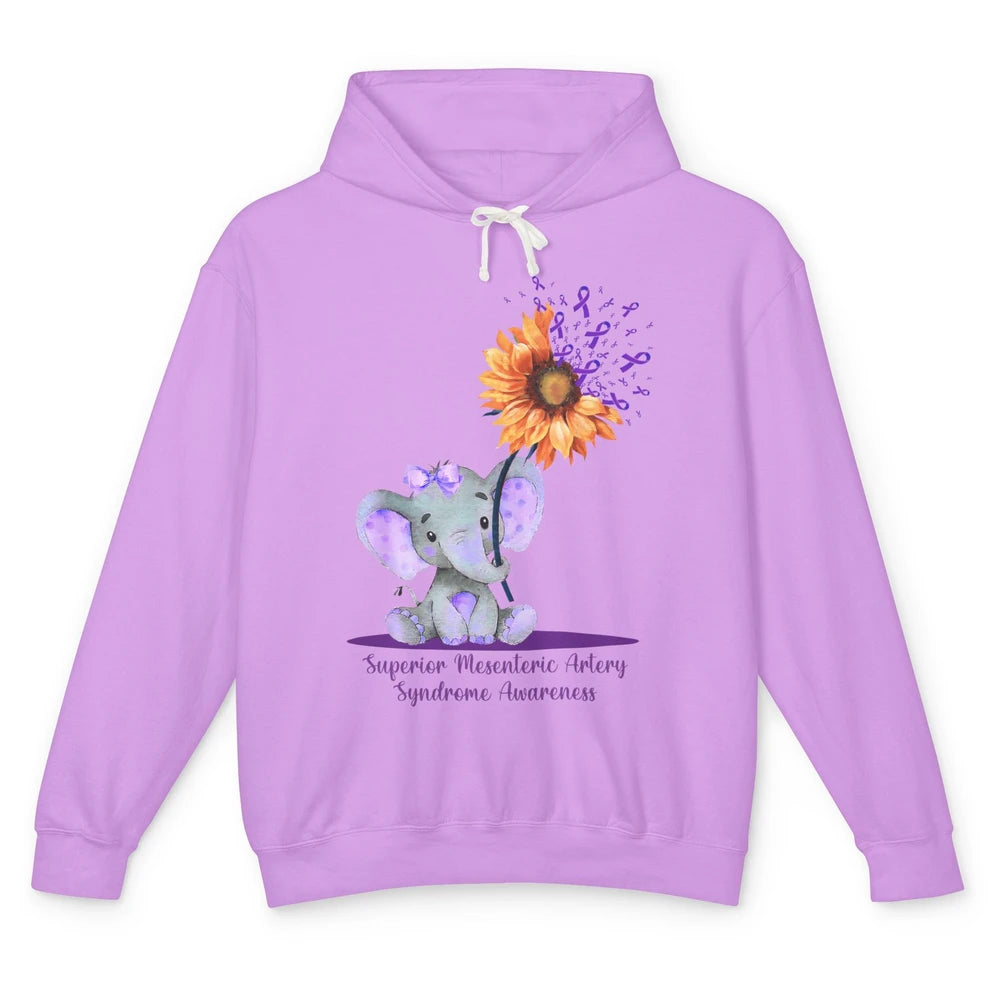 Superior Mesenteric Artery Syndrome Baby Elephant Sunflower Unisex Lightweight Hoodie