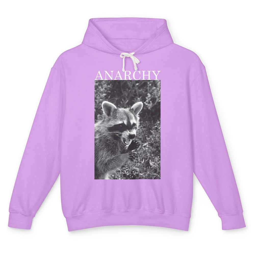 Funny Racoon Anarchy Trashed Racoon Panda Lovers Gift Unisex Lightweight Hoodie