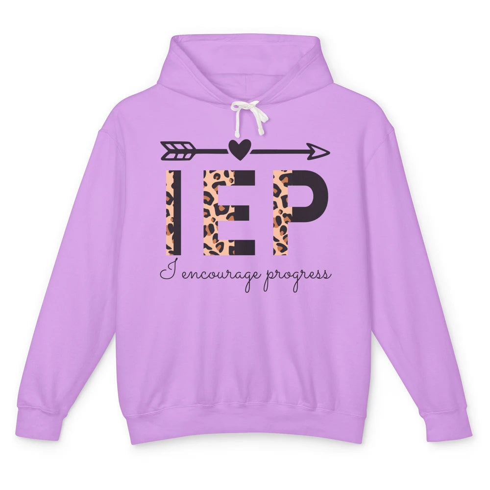 SPED Teacher I Encourage Progress IEP Squad Special Edu Gift Unisex Lightweight Hoodie