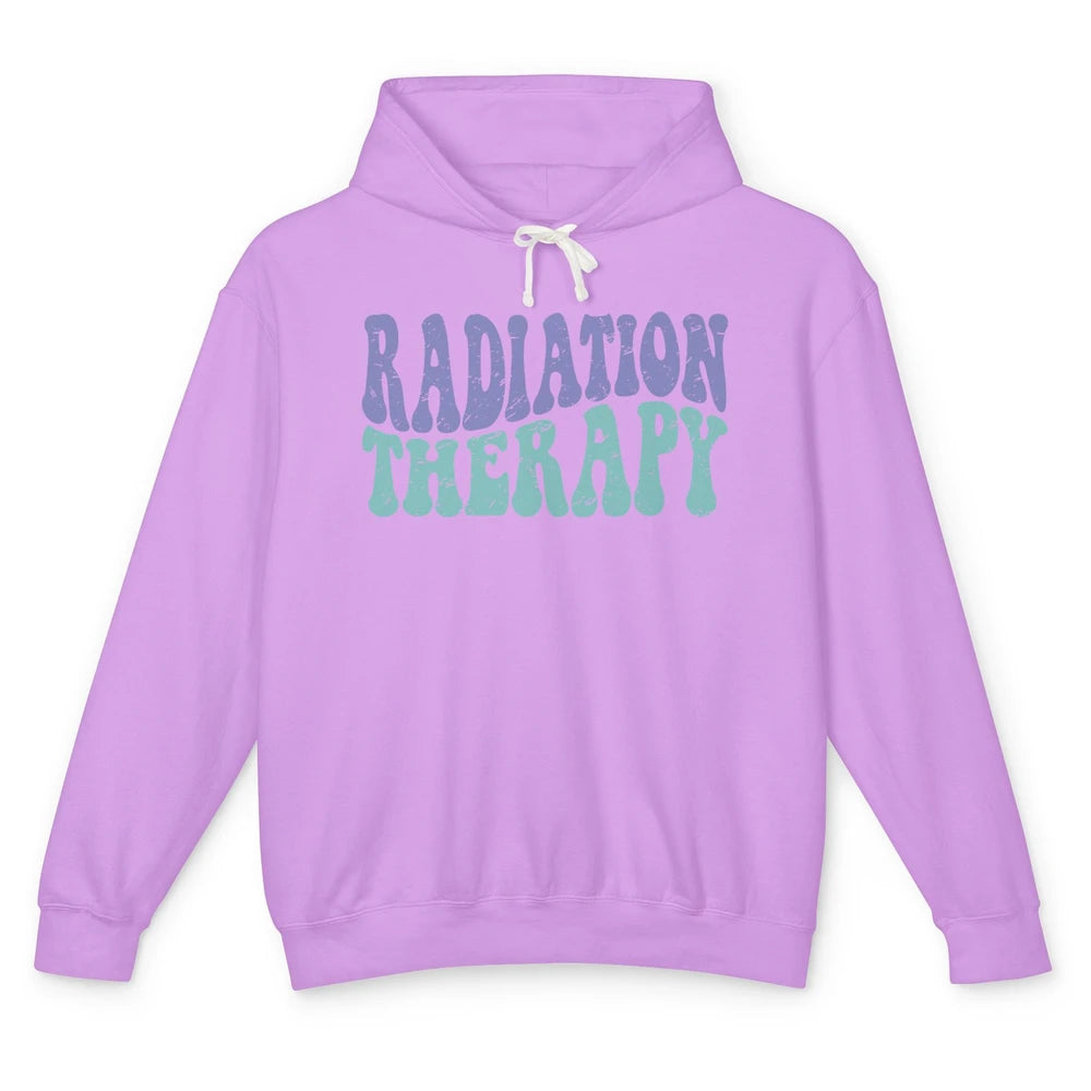 Groovy Radiation Therapy Caring Loving Radiation Therapist Unisex Lightweight Hoodie