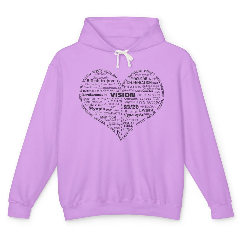 Optometry Tools Heart Optician Life Ophthalmology Technician Unisex Lightweight Hoodie