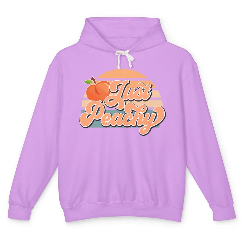 Just Peachy Vintage Peach Summer Fruits Peach Farmers Unisex Lightweight Hoodie