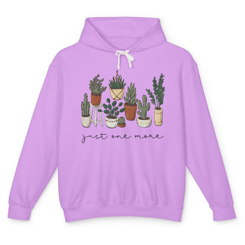 Just One More Plant Botanical Inspirational Cute Wildflower Unisex Lightweight Hoodie