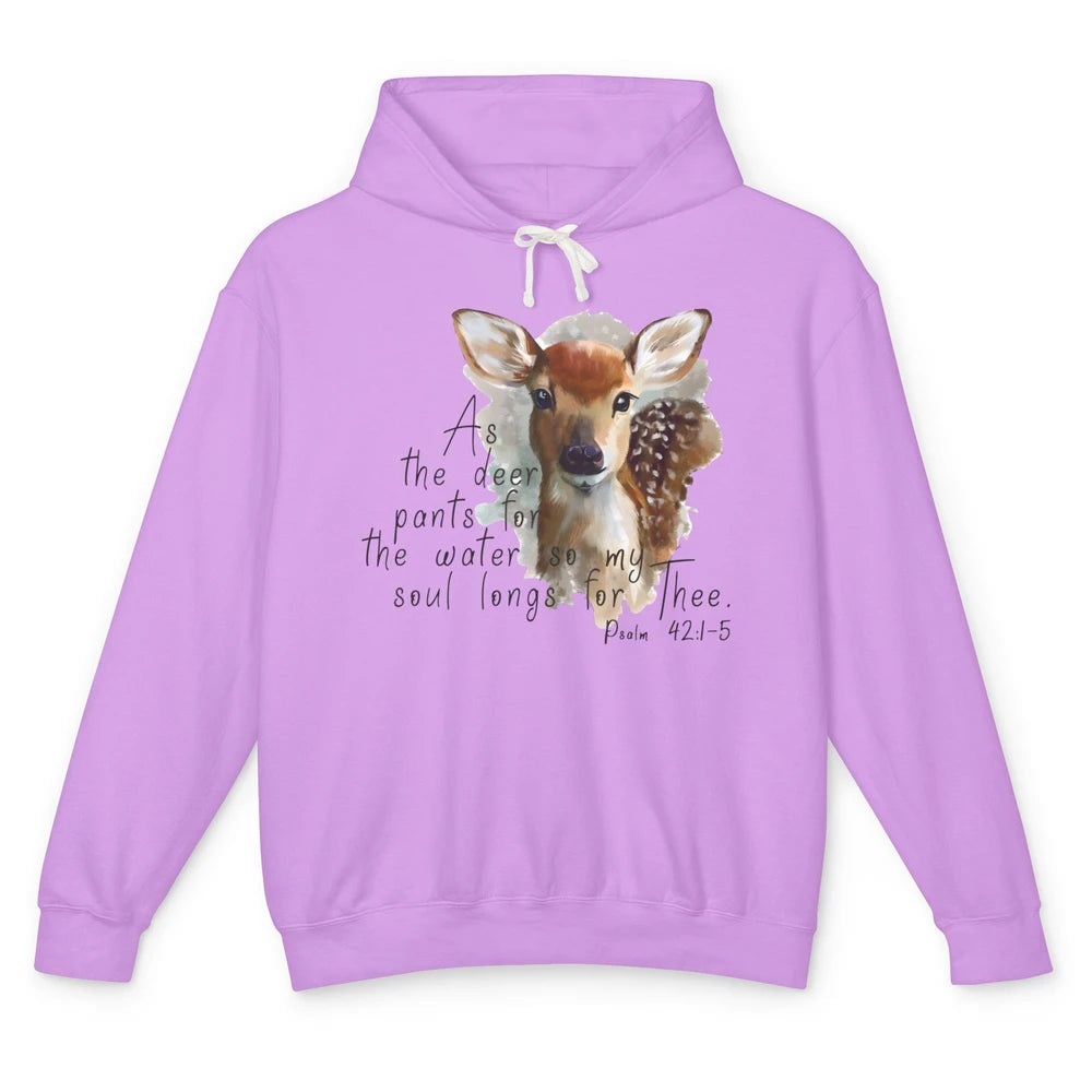 Christian As Deer Pants For The Water Bible Verse Religious Unisex Lightweight Hoodie