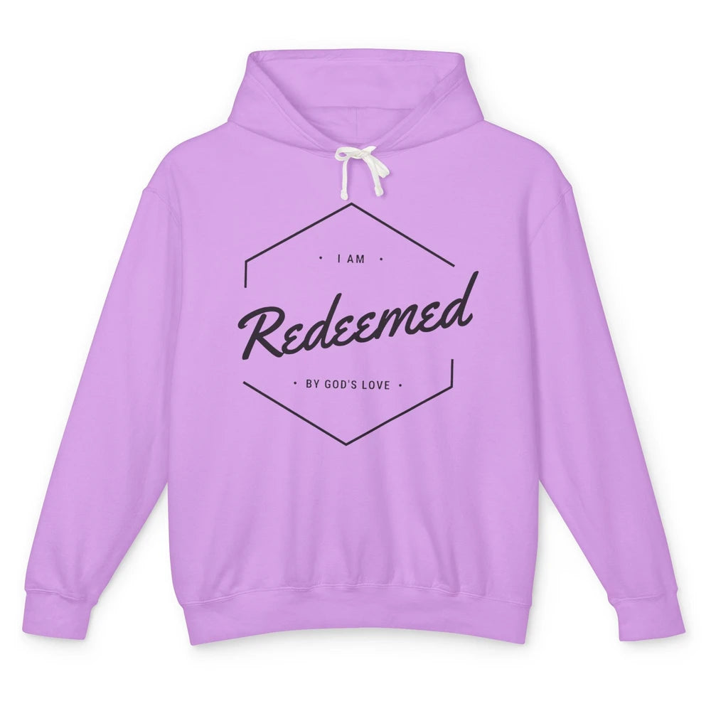 Redeemed By God's Love Butterfly Christian Religious Gift Unisex Lightweight Hoodie