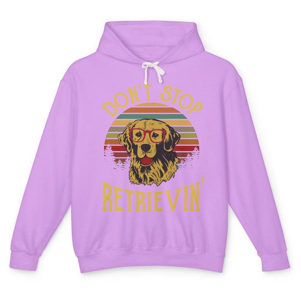 Golden Retriever Vintage Don't Stop Retrievin' Golden Lovers Unisex Lightweight Hoodie