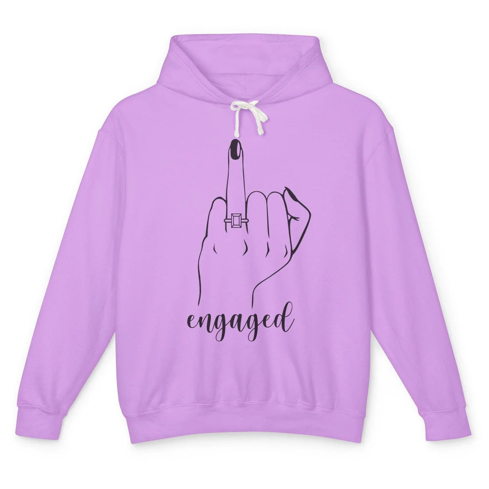 Engaged AF Bride To Be Wedding Ring Future Mrs. Bachelorette Unisex Lightweight Hoodie