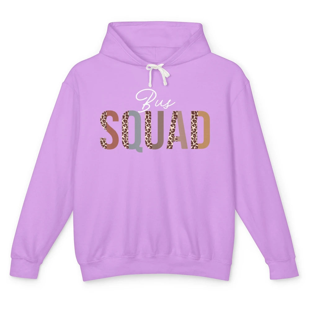 Leopard School Bus Driver Bus Squad Driving School Worker Unisex Lightweight Hoodie