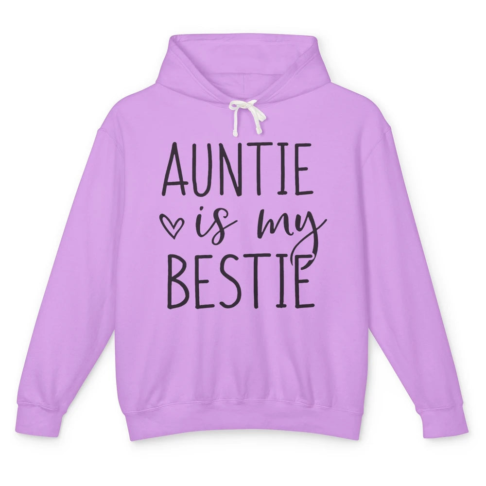 Auntie Is My Bestie New Auntie Pregnancy Nephew Niece Gift Unisex Lightweight Hoodie