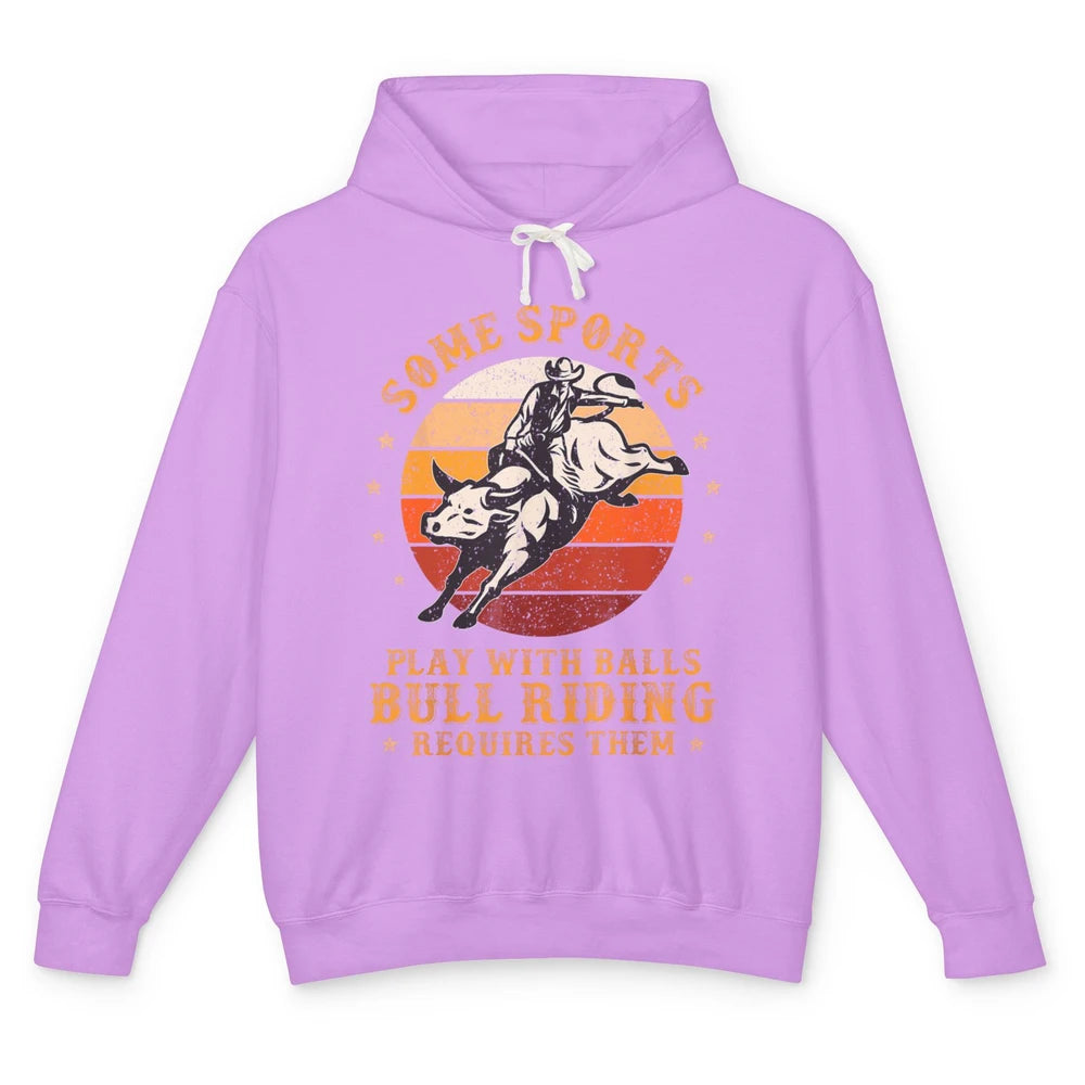 Rodeo Bull Riding Vintage Cowboy Western Country Ranch Bull Rider Howdy Unisex Lightweight Hoodie