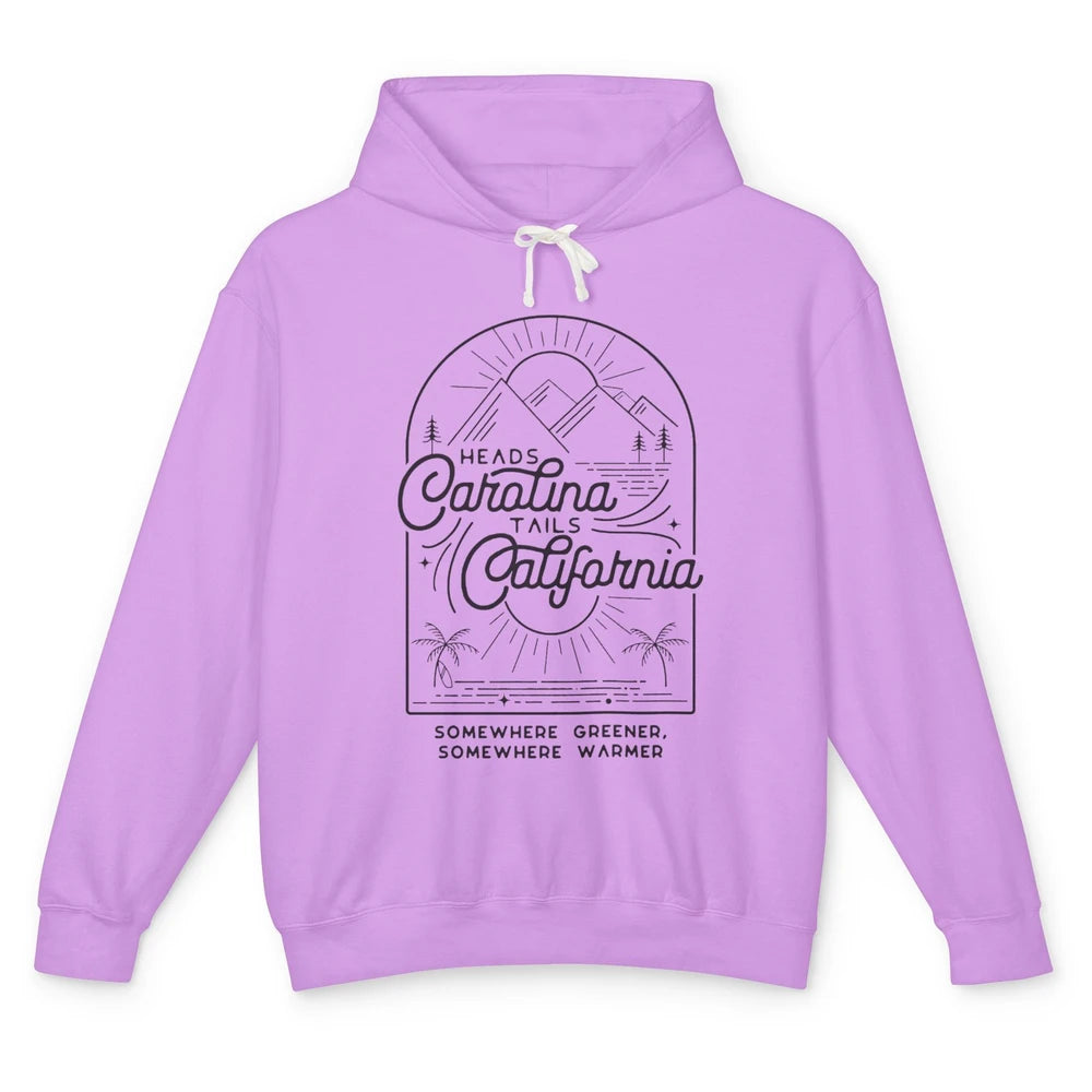 Heads Carolina Tails California Western Country Summer Gift Unisex Lightweight Hoodie