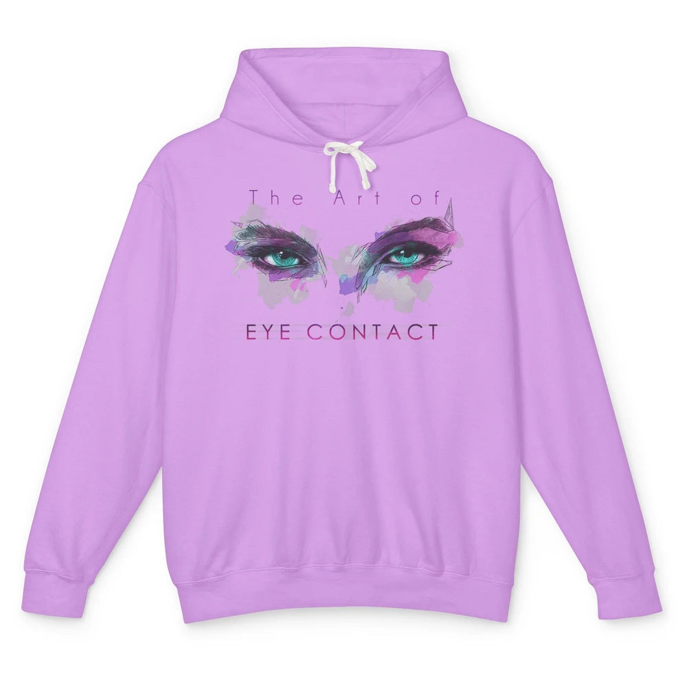 Art Eye Contact Optometry Ophthalmology Optician Watercolor Unisex Lightweight Hoodie