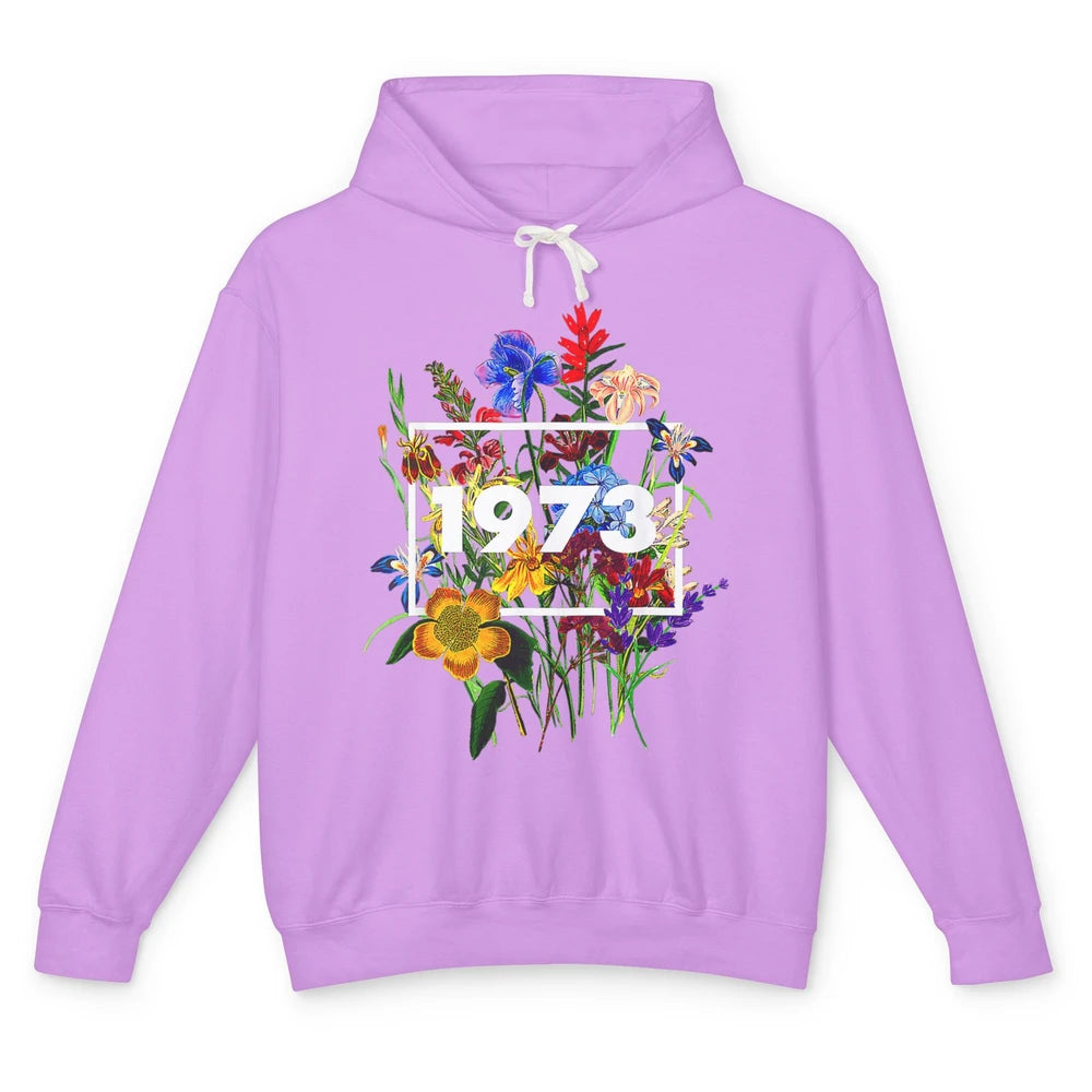 Wildflower Pro Choice 1973 Women Feminism Floral Body Rights Unisex Lightweight Hoodie