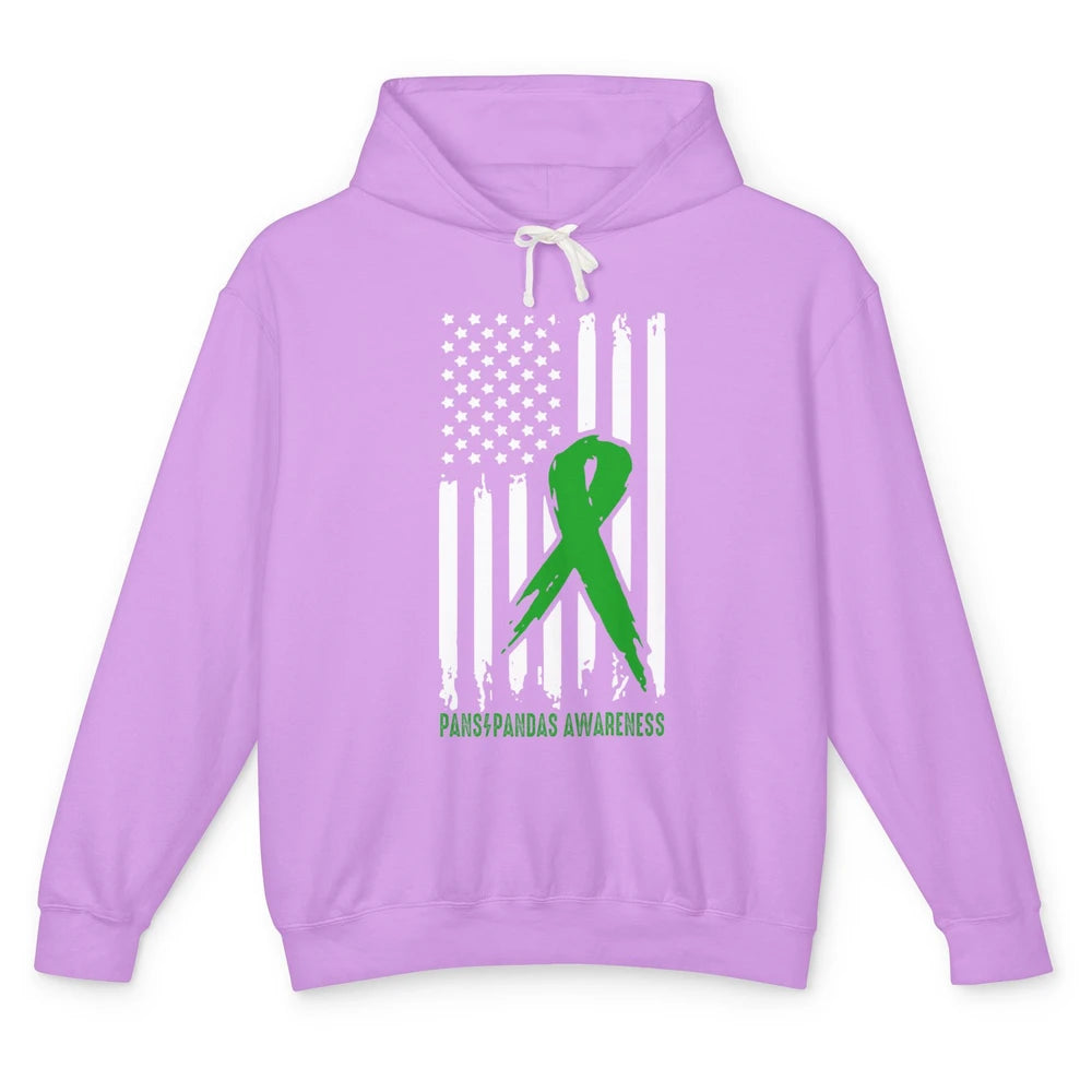 PANS/PANDAS Awareness Green Ribbon No One Fight Alone Unisex Lightweight Hoodie