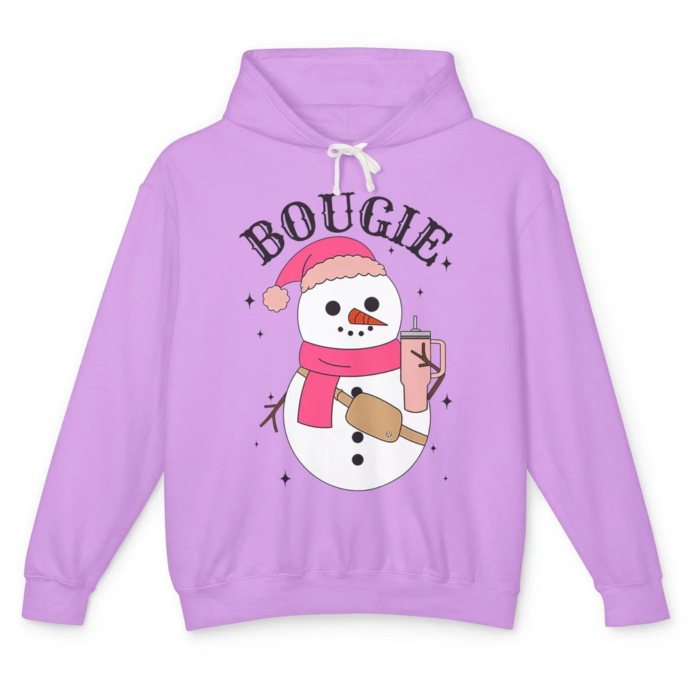 Funny Christmas Boo-jee Snowman Bougie Christmas Winter Unisex Lightweight Hoodie