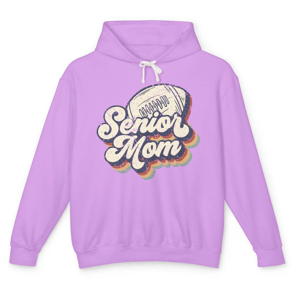 Retro Senior Mom Football Class Of 2022 Graduate Mom Gift Unisex Lightweight Hoodie