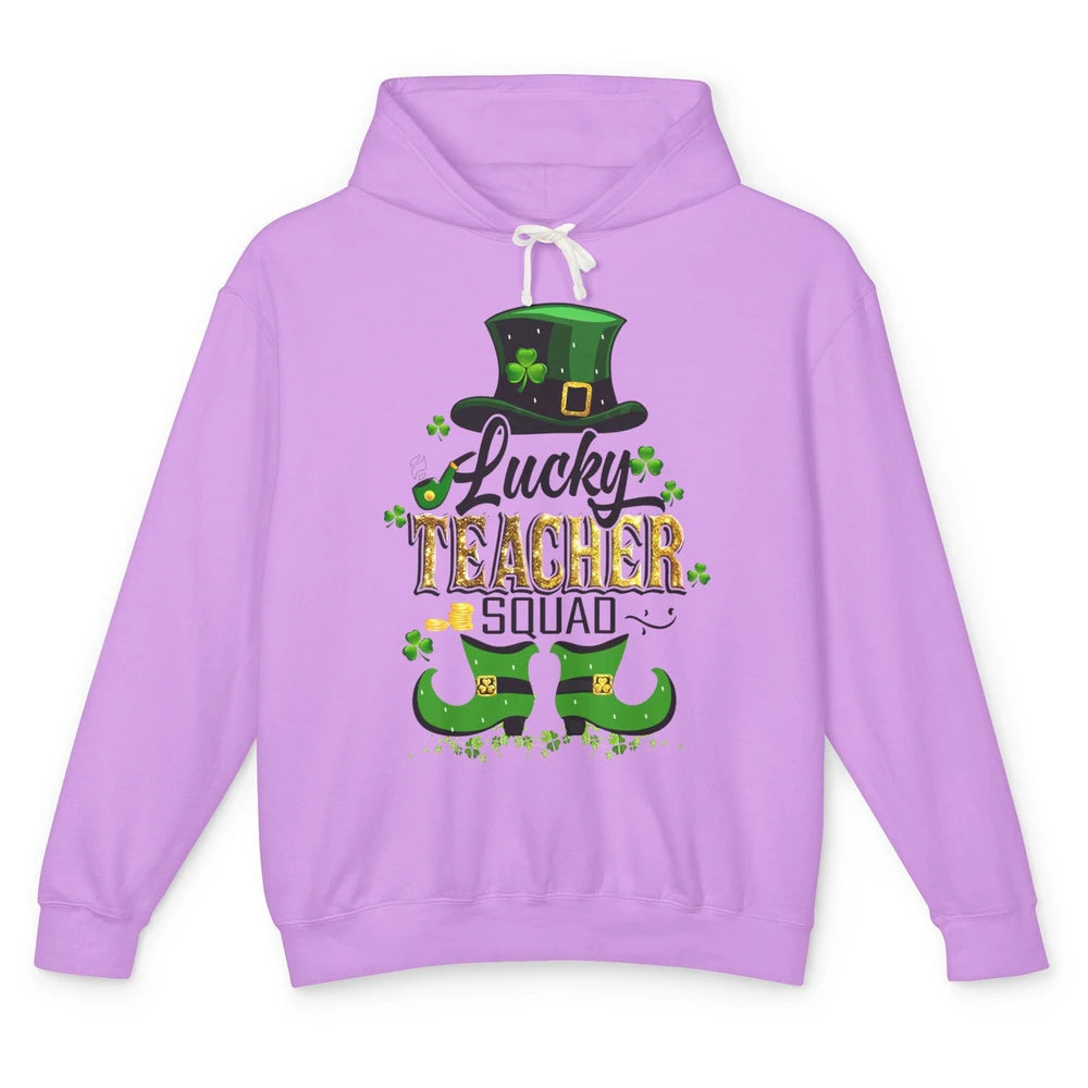 St. Patrick's Day Teacher Lucky Teacher Squad Lucky Day Unisex Lightweight Hoodie