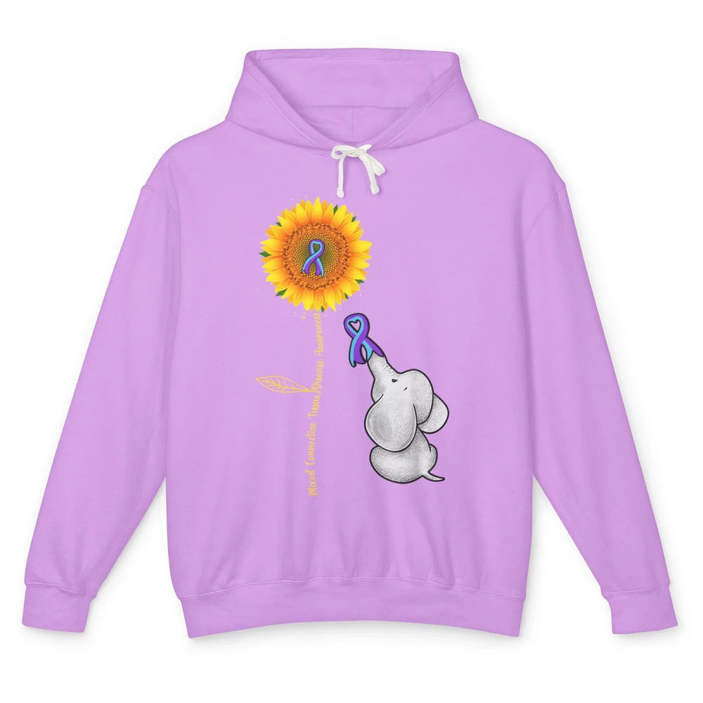 Mixed Connective Tissue Disease Baby Elephant Sunflower Unisex Lightweight Hoodie