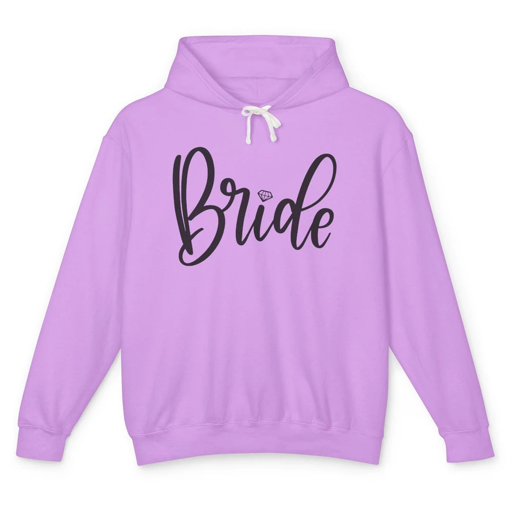 Bride To Be Diamond Ring Future Mrs. Engagement Bachelorette Unisex Lightweight Hoodie