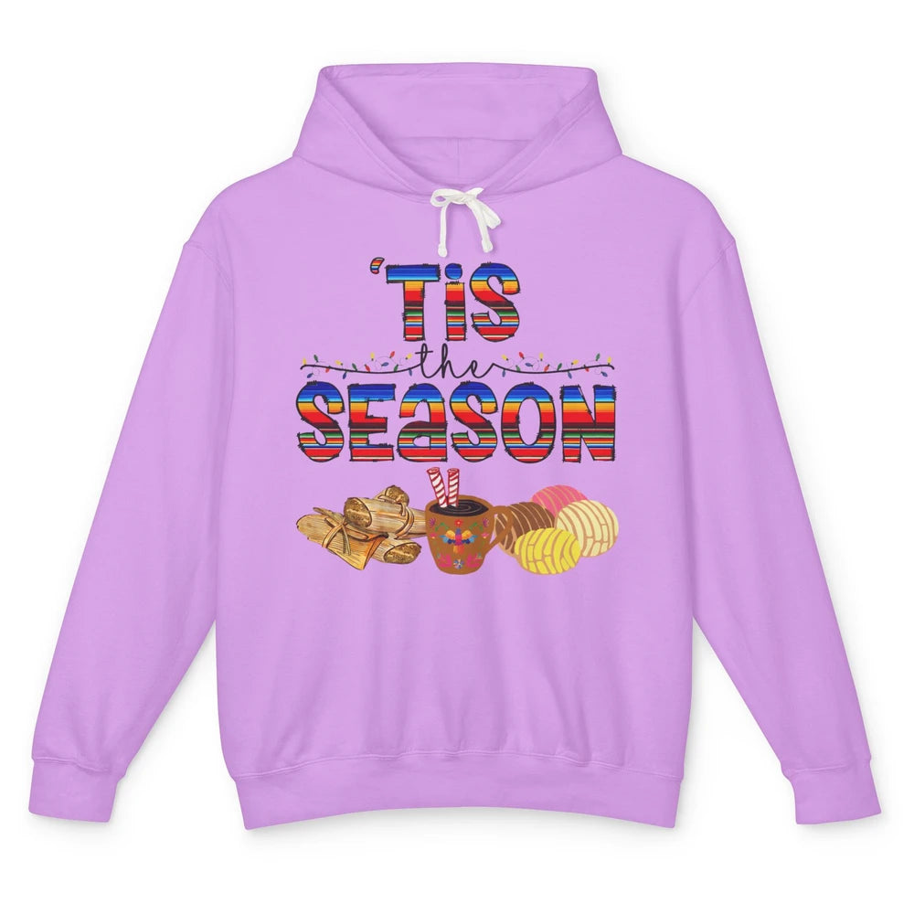 Tis The Season Mexican Christmas Concha Tamale Sweet Bread Unisex Lightweight Hoodie