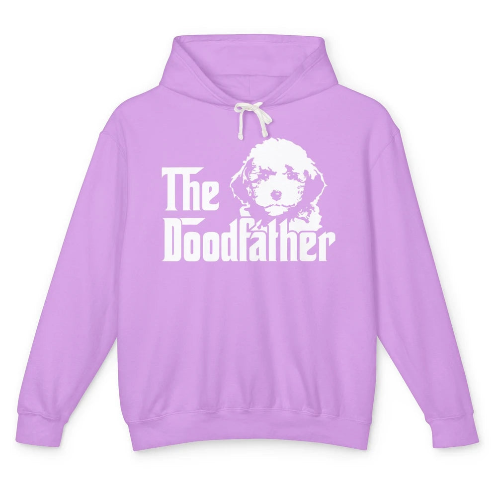 The Doodfather Funny Dog Golden Doodle Dad Fathers Day Puppy Unisex Lightweight Hoodie