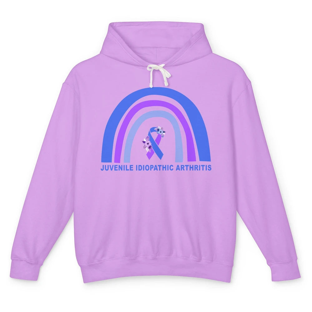 Juvenile Idiopathic Arthritis JIA Awareness Floral Rainbow Unisex Lightweight Hoodie