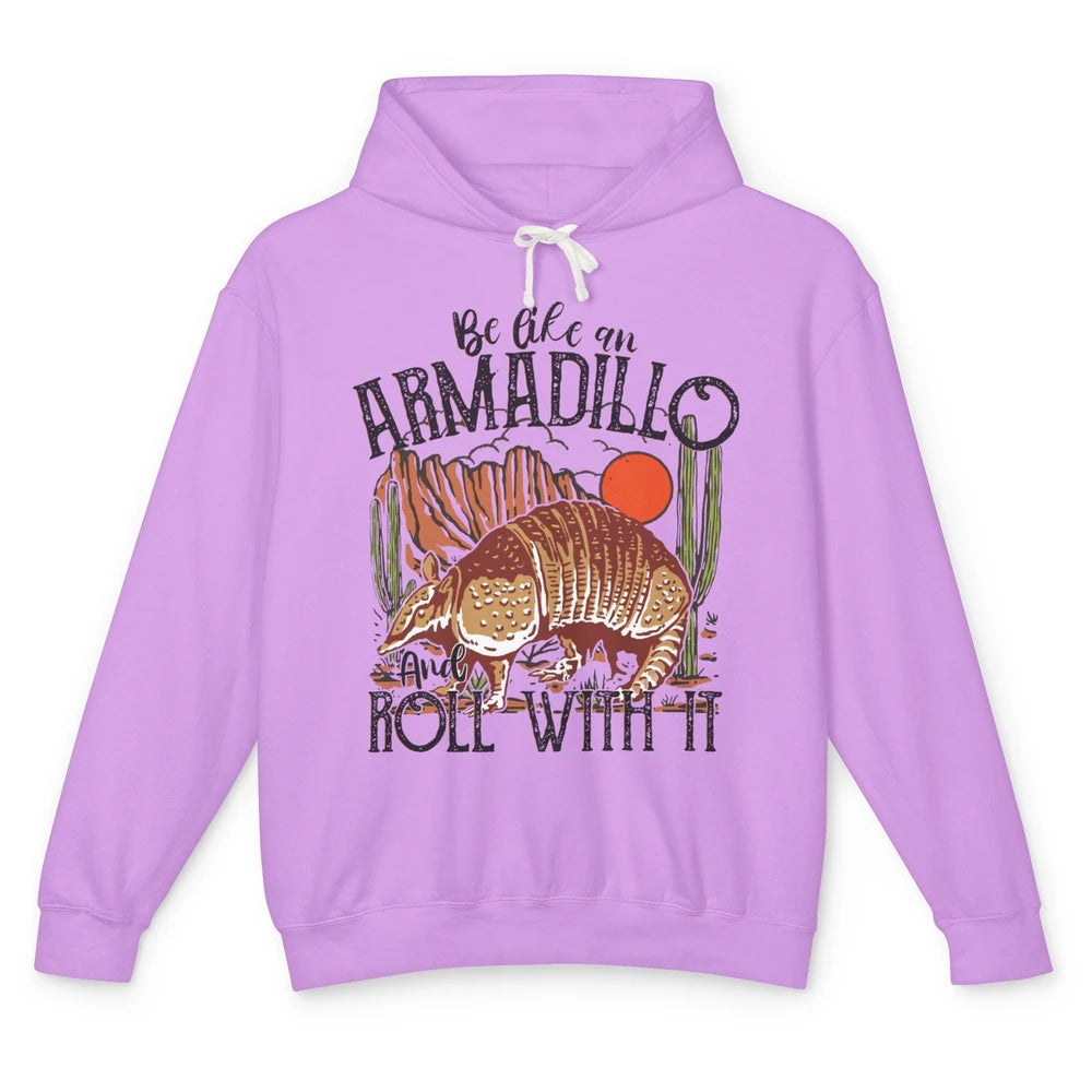 Leopard Be Like An Armadillo Roll With It Western Country Unisex Lightweight Hoodie