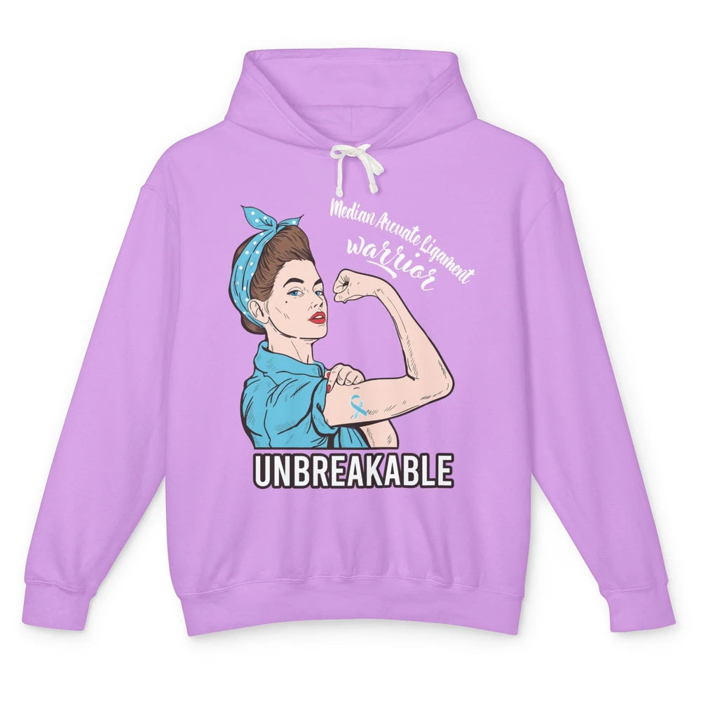 Median Arcuate Ligament Syndrome Strong Woman Unbreakable Unisex Lightweight Hoodie