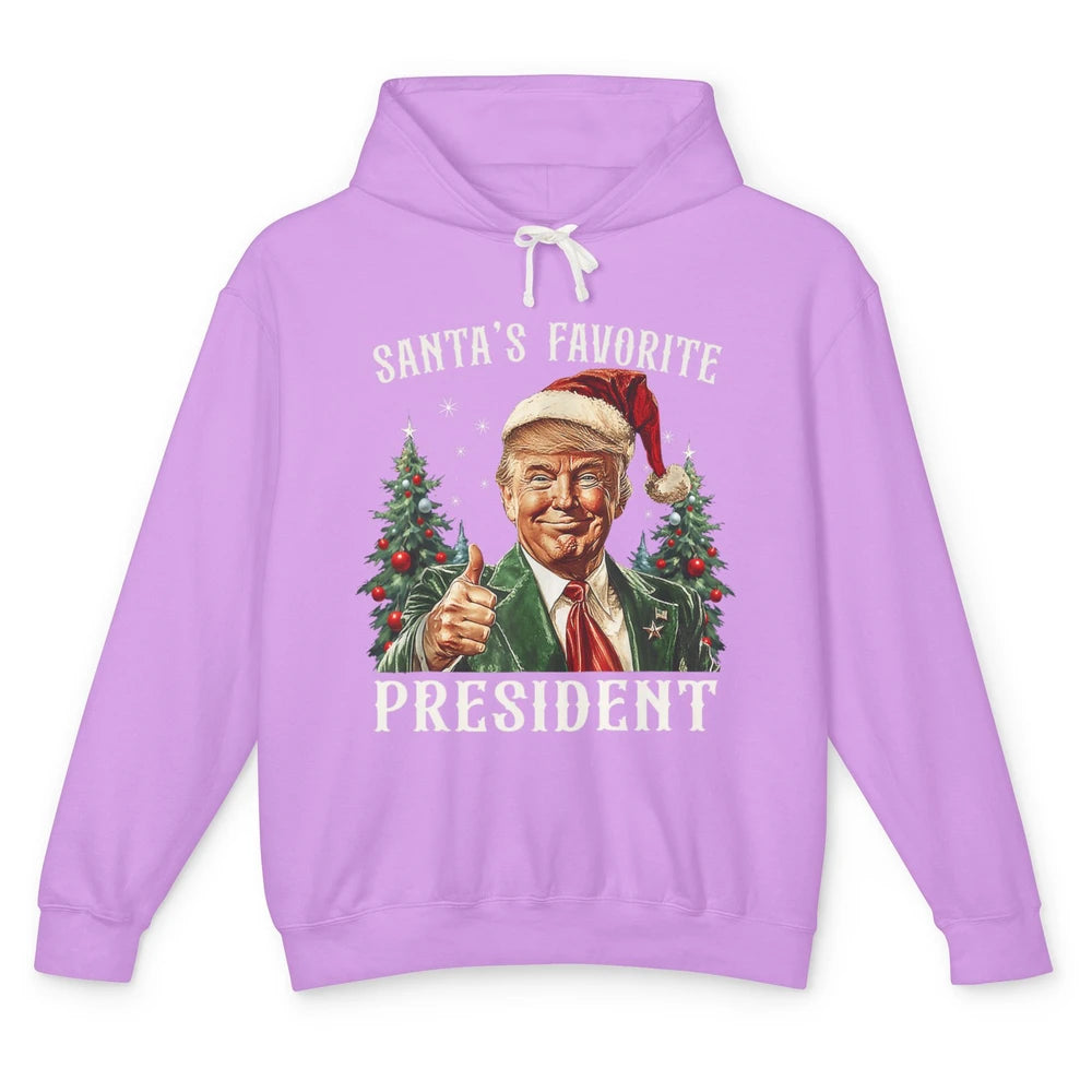 Funny Donald Trump Christmas Santa Favorite President Xmas Unisex Lightweight Hoodie