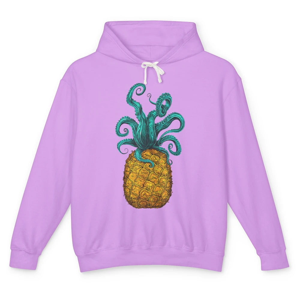 Cute Hawaiian Octopus Pineapple Aloha Beach Hawaii Island Unisex Lightweight Hoodie