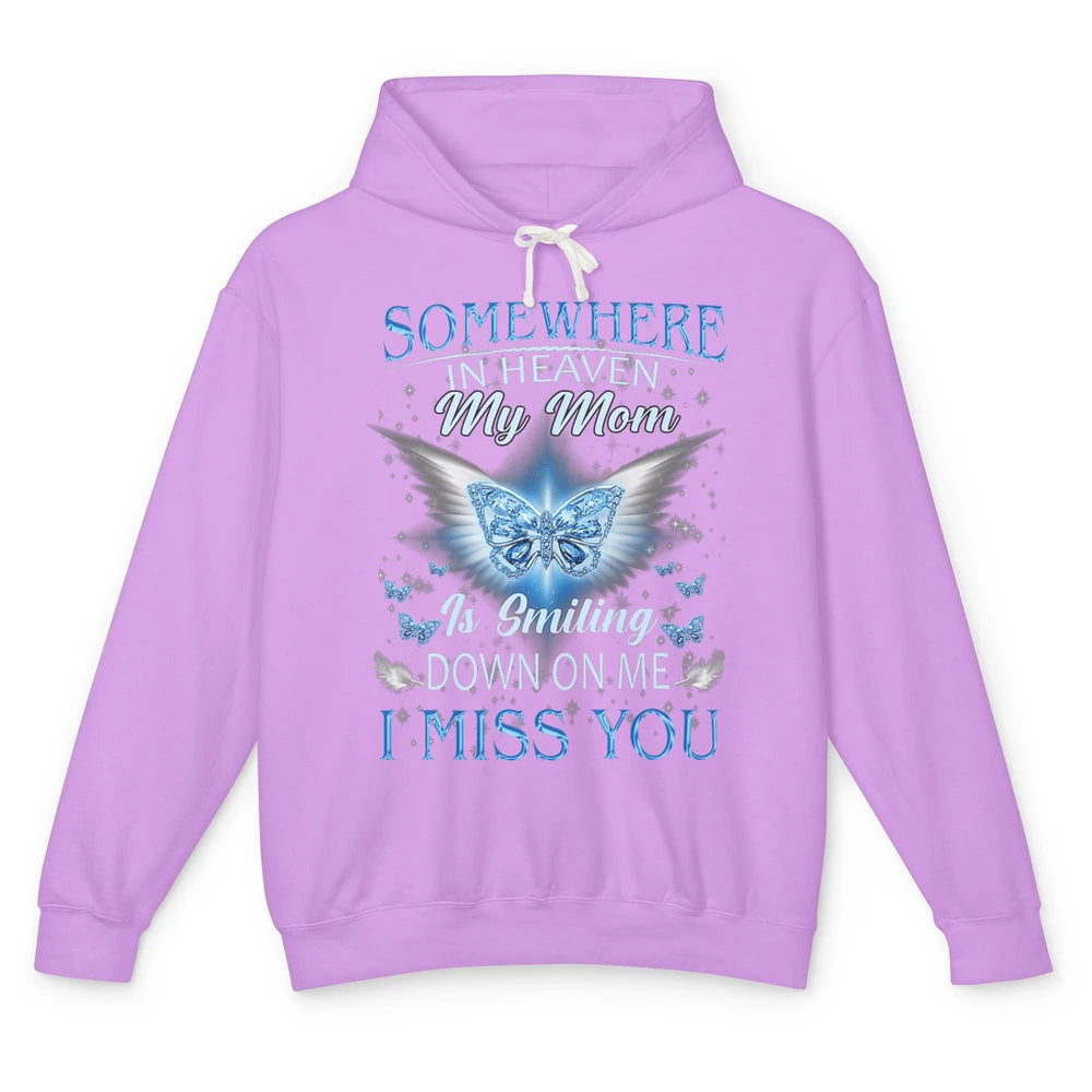 My Mom In Heaven Angel Wings Mother Memories Forever Love Unisex Lightweight Hoodie