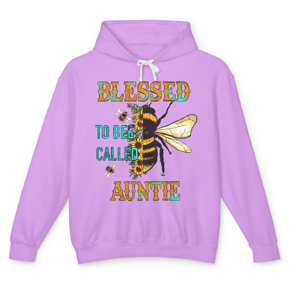 Blessed To Bee Called Auntie Pregnancy Nephew Niece Gift Unisex Lightweight Hoodie