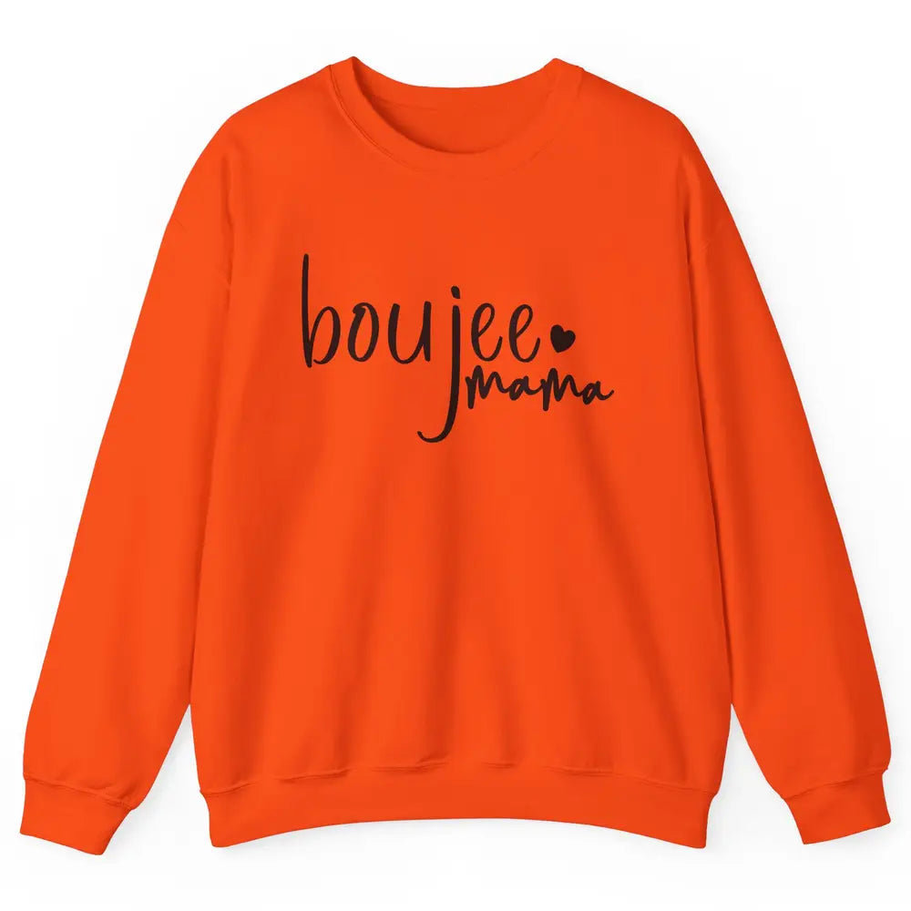 Boujee Mama Boujee Mom Fall Halloween Western Girl Mama Unisex Crewneck Sweatshirt