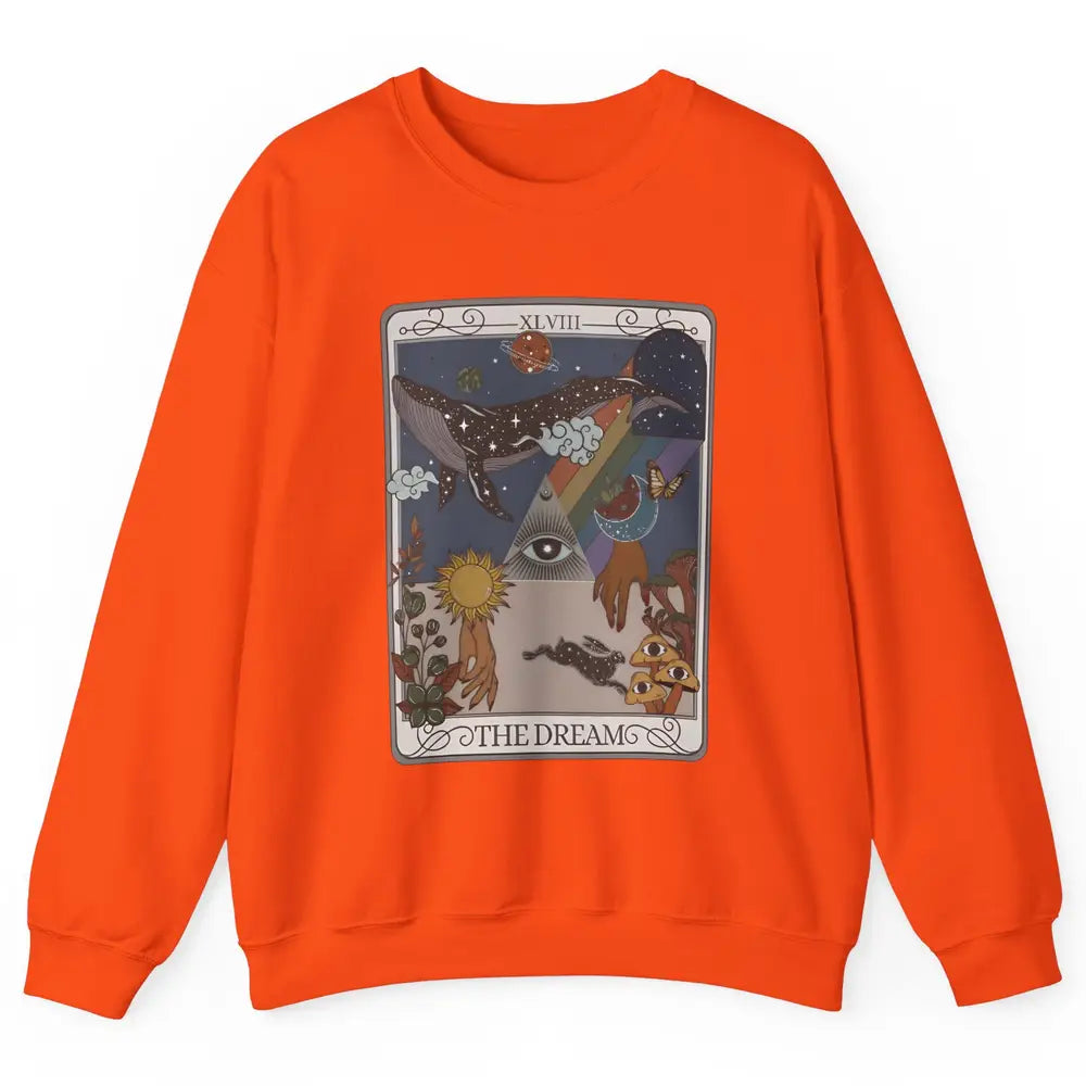 The Dream Tarot Card Witchy Hands Eye Sun Moon Halloween Unisex Crewneck Sweatshirt