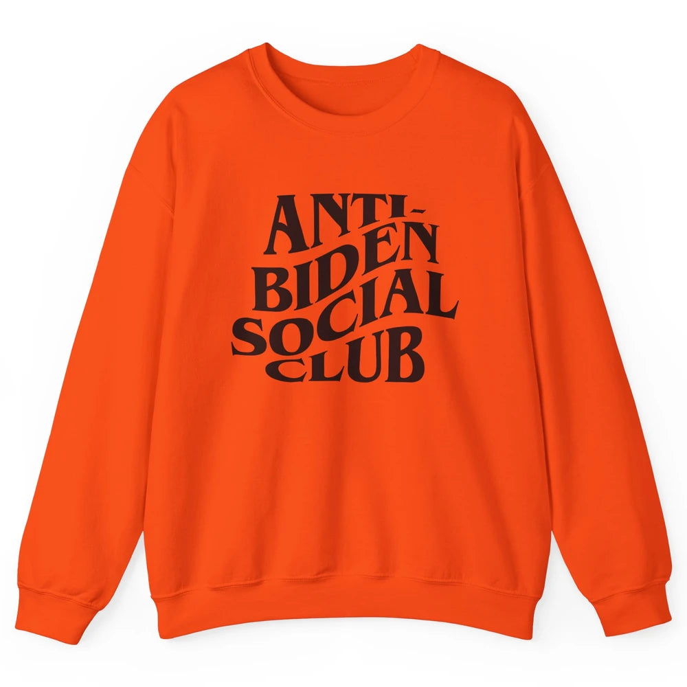 Anti Liberals Anti Biden Social Club Conservative US Flag Unisex Crewneck Sweatshirt