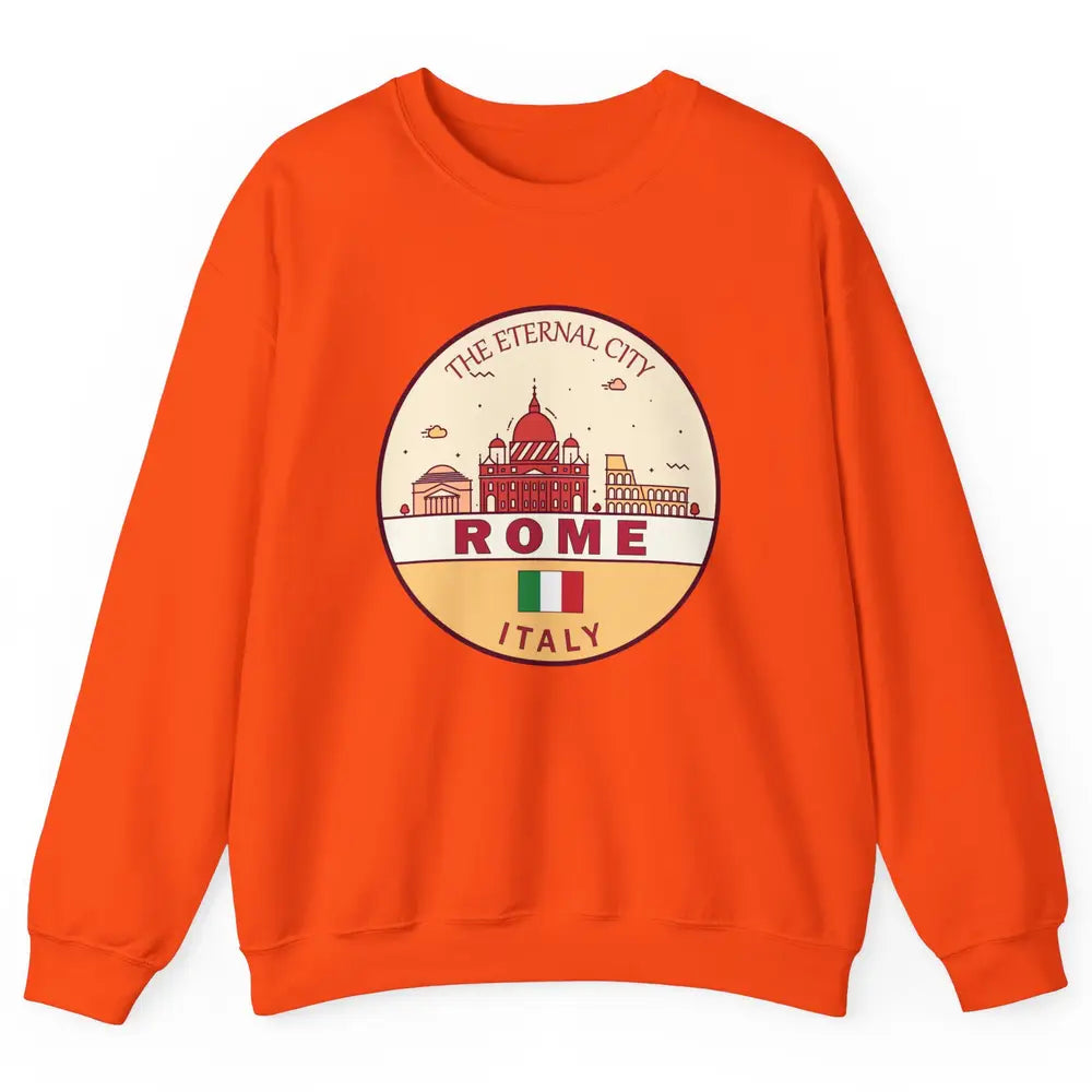 Skyline Roma City Summer Vacation Italy Italian Vacay Travel Unisex Crewneck Sweatshirt