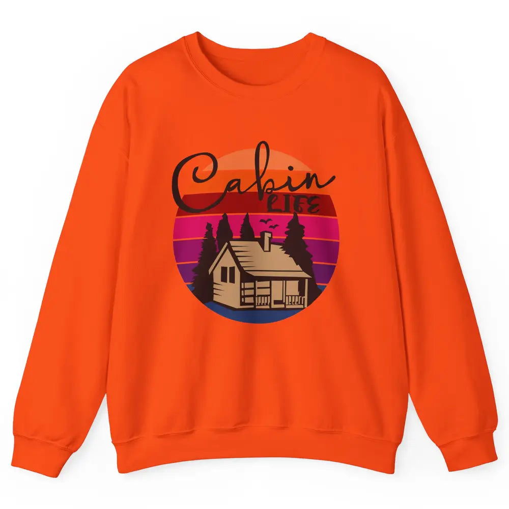 Cabin Life Vintage Cabin Camping Northern Lakes Outdoor Life Unisex Crewneck Sweatshirt