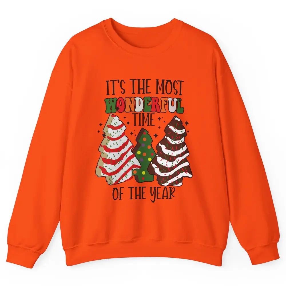 Christmas Tree Cakes Most Wonderful Time Of Year Christmas Unisex Crewneck Sweatshirt