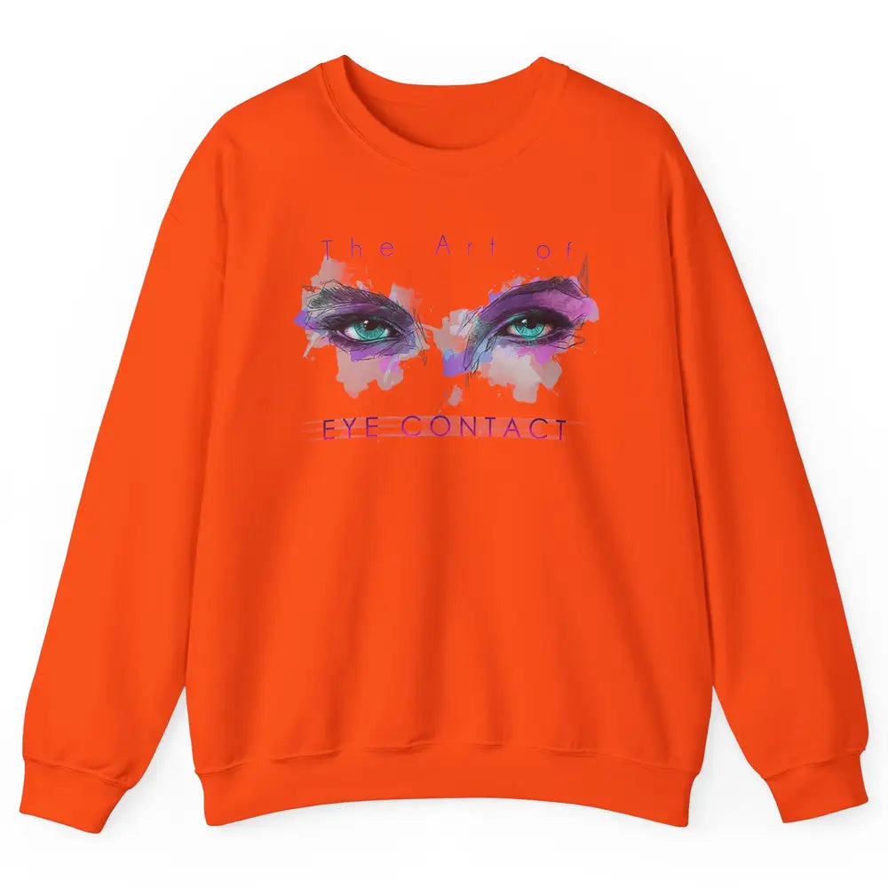 Art Eye Contact Optometry Ophthalmology Optician Watercolor Unisex Crewneck Sweatshirt