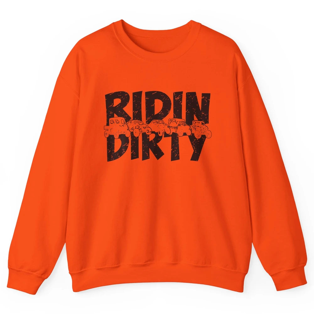 Retro UTV SXS Rider Riding Dirty ATV Offroad Riding SXS Life Unisex Crewneck Sweatshirt